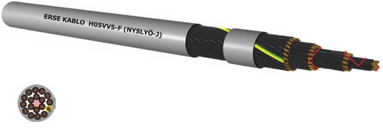 2x0.75 H05VV5-F (NYSLYÖ) Sinyal ve Kontrol Kablosu resim1