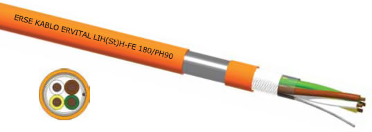 5x1 LIH(St)H FE 180 PH90 Yangın Alarm Kablosu resim1