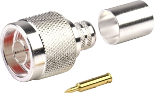 N Konnektör Erkek Sıkmalı Tip RG 213 RG 8 LLC400 LMR400 (Yüksek Kalite) resim1