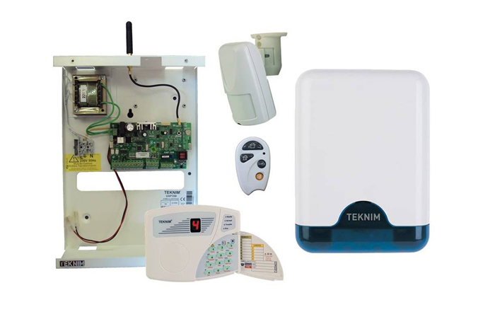 VAP-358L M HYBRID SET 4 Kablolu 4 Kablosuz Zone, Kumandalı Alarm Seti (Metal Kutu) resim1